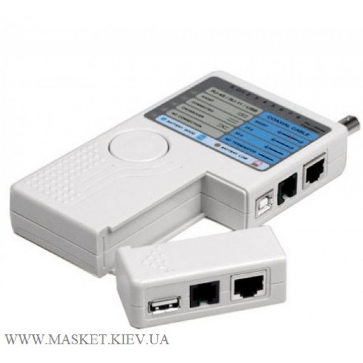Тестер RX-1000 кабельный RJ-45, RJ-12, USB, BNC